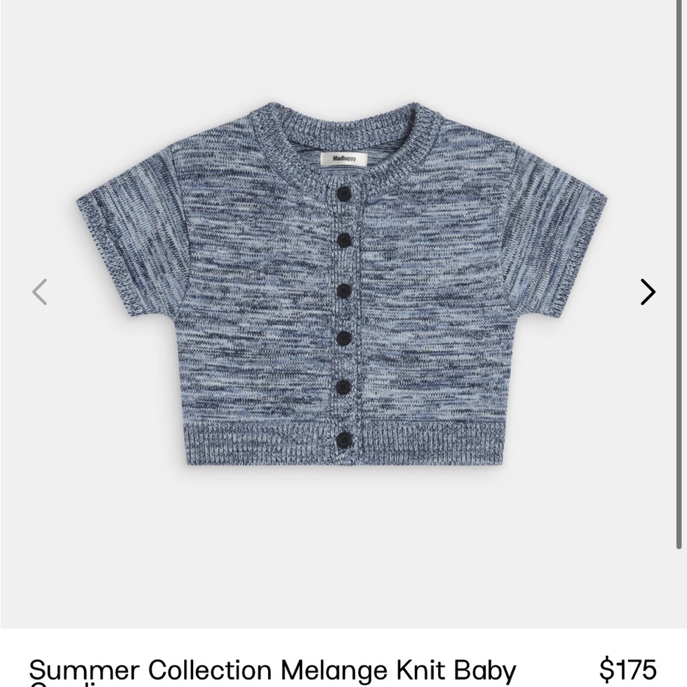Summer Collection Melange Knit Baby Cardigan